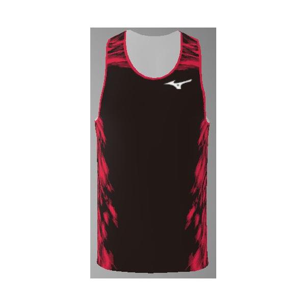 メーカー：Mizuno ミズノカテゴリ：陸上競技種別：ウエアシリーズ：カスタムオーダー受注生産オーダー商品名：デザインプリントプラス　レーシングシャツ（メンズ）■肩部分シルエットワイド幅(12cm)＊デザインプリントプラス：生地にインクを浸...