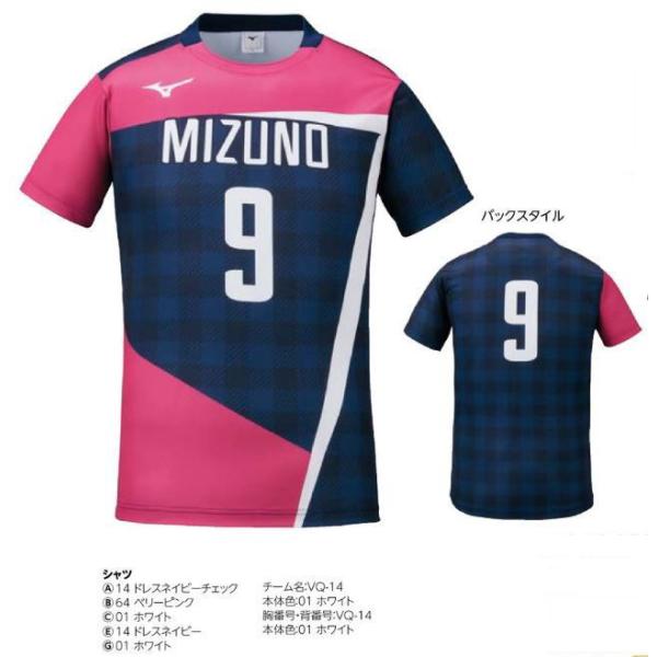 Mizuno ハーツ ユニフォーム ４点セット 中古 MIZUNO ミズノカスタムオーダー受注生産 デザインプリントプラス