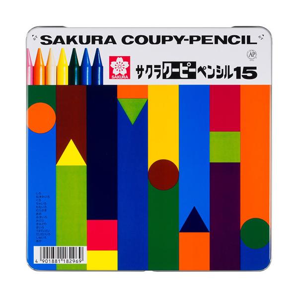 COUPY 【まとめ買い】サクラクレパス クーピーペンシル15色(缶入り) 5