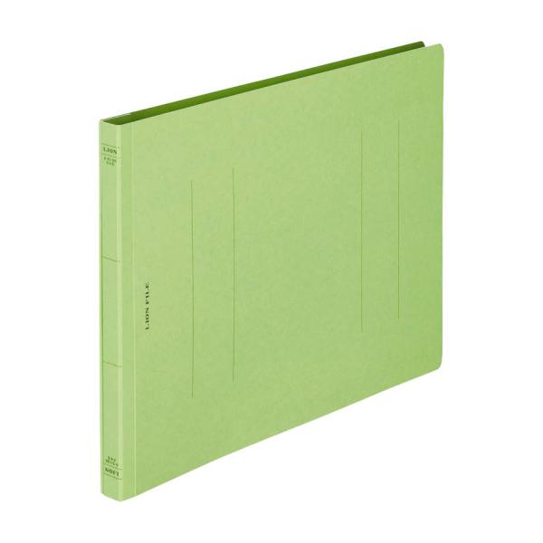 【まとめ買い】ライオン事務器　フラットファイル　樹脂金具　A4ヨコ型　緑色　50冊/100冊　A-519K-A4E(103-58)