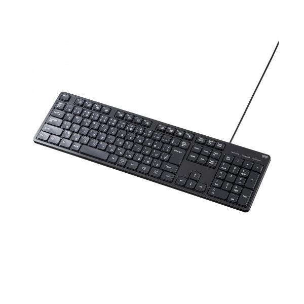 他サイト： サンワサプライ　静音キーボード(有線・テンキーあり)　SKB-SL37BKの商品画像