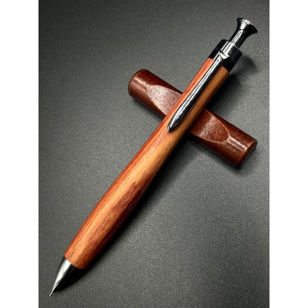 ボナンペン　シャープペンシル　チューリップウッド　アルミ金具　箱つき 鉄刀木 ウッドシャープペンシル【送料・ギフトボックス無料