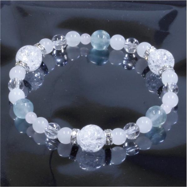 　送料無料　特別価格ブレスレット（厄除け）クラック水晶　HL-1974　本物　