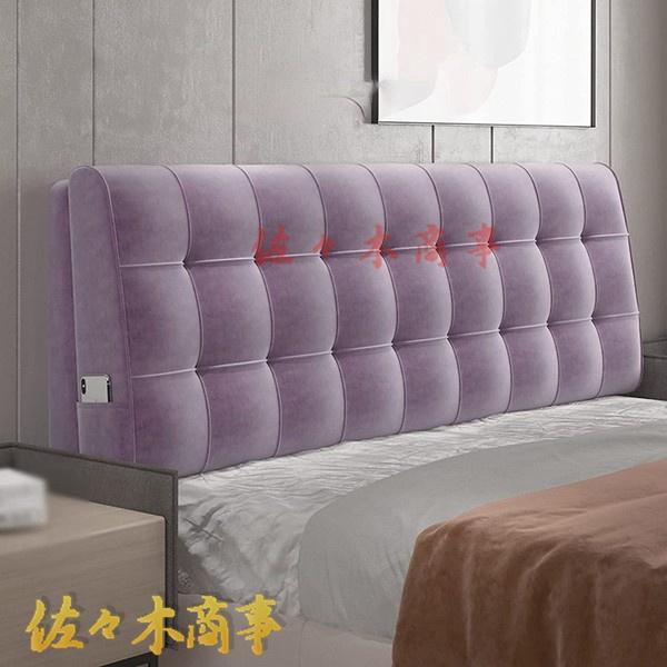 ベッド ヘッドボード クッション ヘッドボードなし パープルB