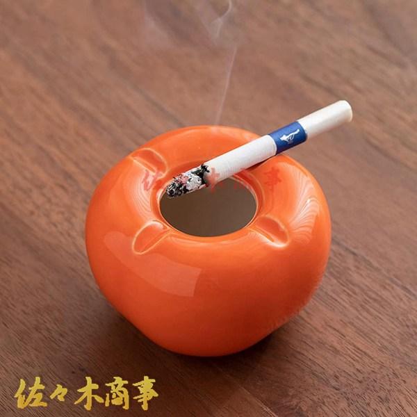 昭和レトロ　スタンド灰皿　オレンジ 昭和レトロ スタンド灰皿 オレンジ