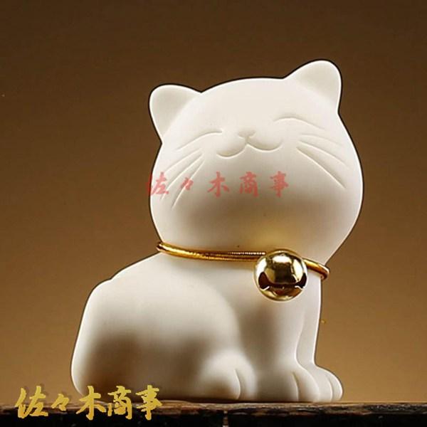 えんぎものの置物 猫 置物 インテリアオブジェ ネコ 雑貨 陶器