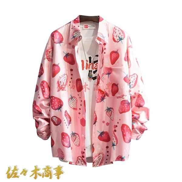 長袖 アロハシャツ いちご総柄 メンズ 春夏 花柄シャツ ピンク 可愛い 折り襟 軽い カーディガン 羽織り トップス カジュアル お祭り Qxqyxfcd8e2d440a 佐々木 通販 Yahoo ショッピング