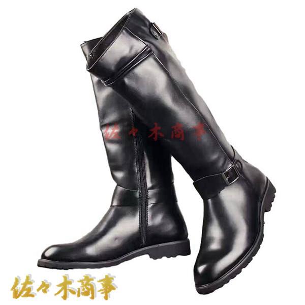 ロングブーツ 秋冬 メンズ ジョッキーブーツ オシャレ ?士靴 男性用 シンプル バックル カッコイイ バイクブーツ アウトドア 滑り止め