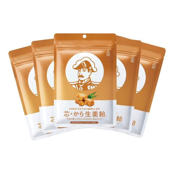 他サイト： 【森下仁丹公式】芯・から生姜飴 5袋セット [ しょうが飴 キャンディー キャンディ あめ アメ 高知県産 黄金生姜 生姜粉末 生姜パウダー ]の商品画像