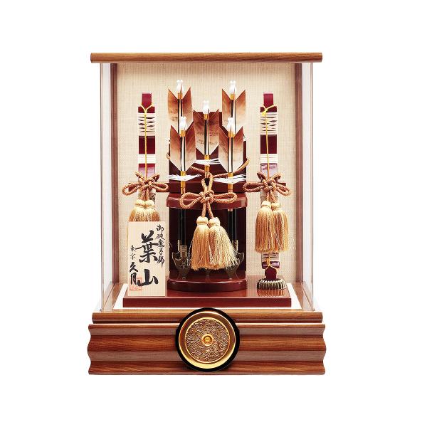 破魔弓 久月 コンパクト おしゃれ かわいい 初正月 破魔矢 木目 ミニ モダン 10号 葉山 ケース飾り アクリルケース入 70711037 2026