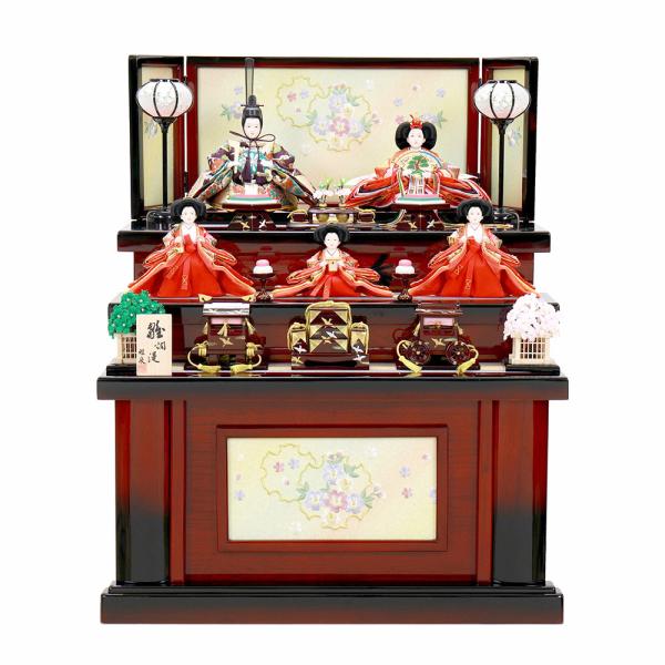 雛人形 お祝い ひな人形 3段 三段 収納飾り 収納箱 5人飾り 五人飾り