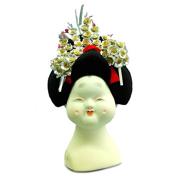 日本人形頭 顔 手芸品 部品 お多福 禿 (大) : 家具通販-販売店