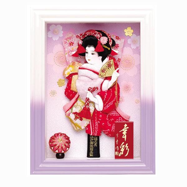 羽子板 額入り 初正月 羽子板飾り 9号 ケース入り お祝い 正月飾り 手作り おしゃれ 幸彩 白紫 Jsonic Ca
