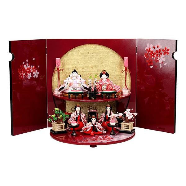 変わり雛 雛人形 小さい 幼顔 ひな人形 お雛様 初節句飾り お祝い 5人