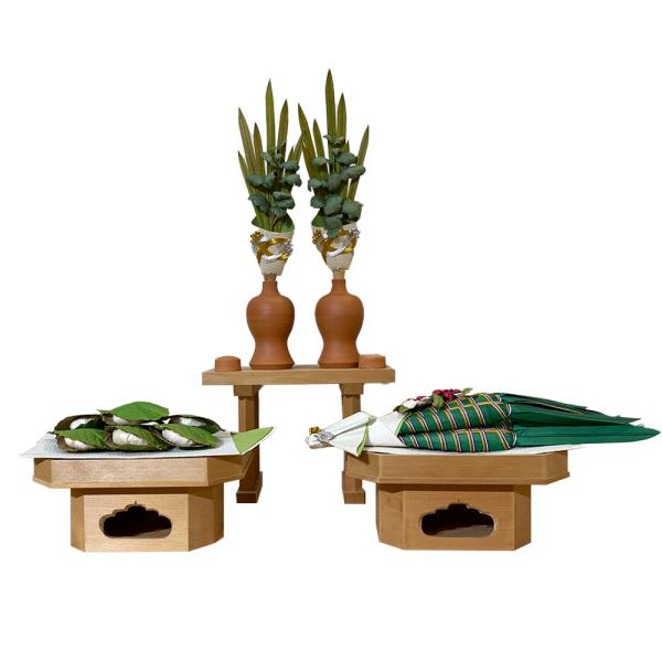 五月人形用 前飾り 京三宝 七寸 菖蒲 ちまき 柏餅 徳利 三台飾 正絹 五月人形用 前飾り 京三宝 七寸 菖蒲 ちまき 柏餅 徳利 三台飾 正絹