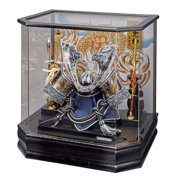 五月人形 ケース飾り コンパクト ケース入り おしゃれ シルバー 銀兜飾り 六角竜虎 Ledタイト付き A5nami19 175 776 鯉のぼり販売店 通販ひな人形web 通販 Yahoo ショッピング