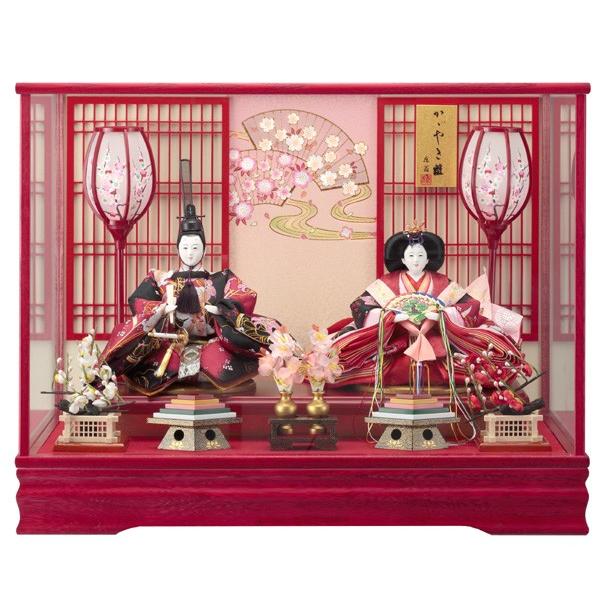 雛人形 親王飾り ケース飾り ひな人形 紅雅 143-227 : 雛人形-五月人形