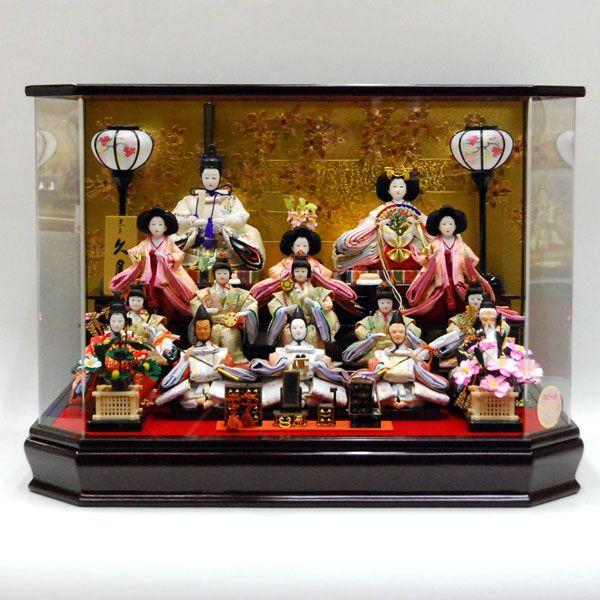 立雛　人形の久月 雛人形 久月 ケース飾り 15人飾り : 雛人形-五月人形-販売-通販の陣屋