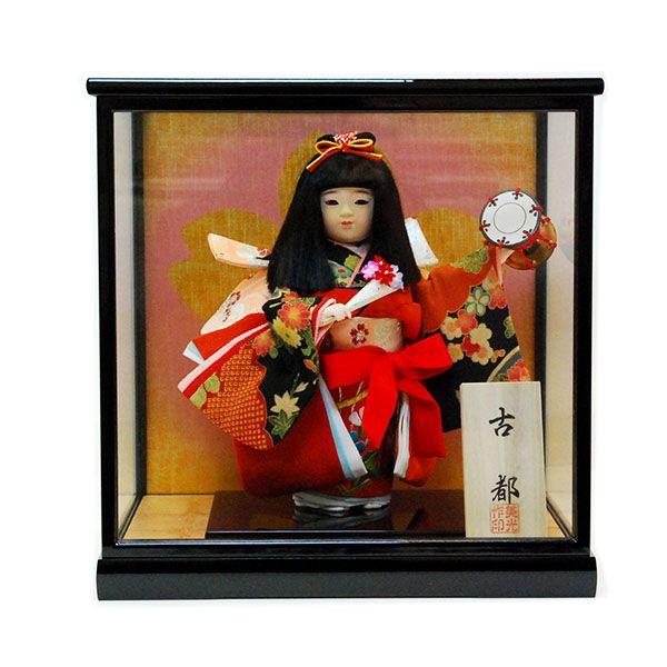 市松人形 ケース入り 8号 古都 童人形 ガラスケース : 雛人形-五