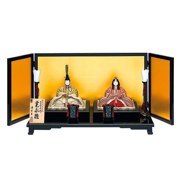 古今人形 寛永雛 雛人形 親王飾り真多呂作　 (黒い台、金屏風は別売りにて) 雛人形 真多呂 木目込み ひな人形 寛永雛セット 平飾り 親王飾り