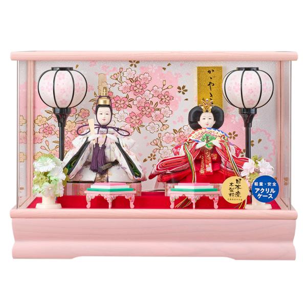 高品質の人気 雛人形 親王飾り ケース 人形 ケース飾り人形 スタンド