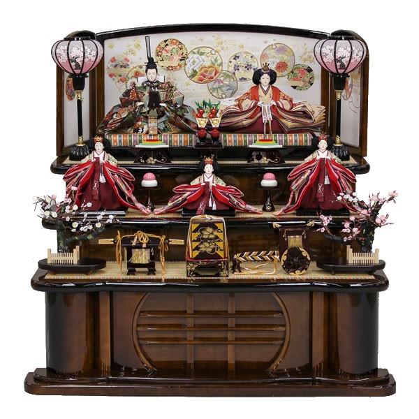 雛人形 三段飾り ３段飾り五人飾り５人ひな人形 お雛様 初節句飾り お祝い 46t A3sen18 3 雛人形 五月人形 販売 通販の陣屋 通販 Yahoo ショッピング