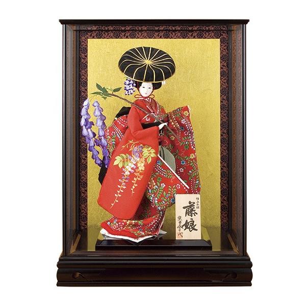 日本人形 尾山人形 ガラスケース付き 小紫 メガハウス×久月 高級ガラス