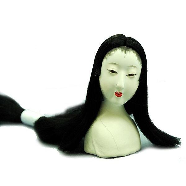 日本人形頭 顔 手芸品 部品 尺 割れ毛 十二単 : 雛人形-五月人形-販売