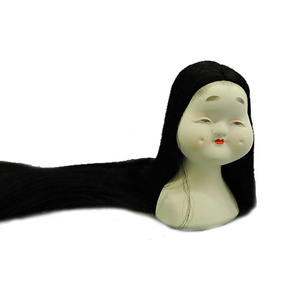 日本人形頭 顔 手芸品 部品 お多福 中割 (小) : 雛人形-五月人形-販売