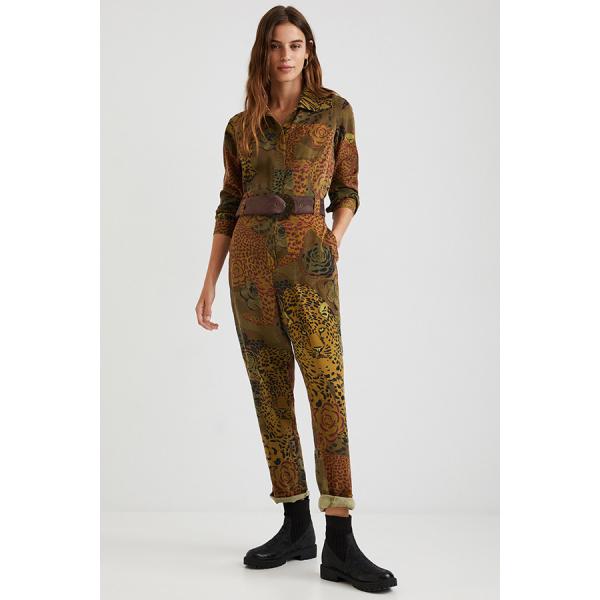 直売廉価 ワンピース レディース デシグアル Xadvf Sale Pant Jumpsuit Kaki Desigual Camotiger Autumn 4092 21wwpn09 グット Jlt Polinema Org