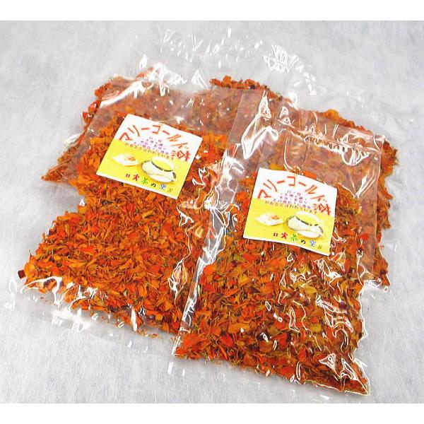 2025年産出来ましたマリーゴールド茶　ハーブティー　カレンデュラ　キンセンカ　１０ｇ×4個自社製造販売　カリカリに乾燥して有ります　使いやすい10ｇ包装“目・胃・生理・美容・エイジングさまざまな効果効能”があると云われています。※キク科ア...