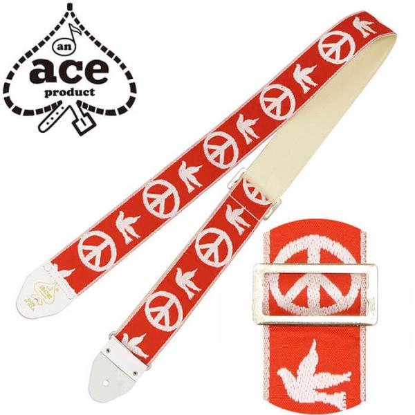 M^[ Xgbv D'Andrea Ace Guitar Straps ACE-6 Red -Peace-Dove- (GL AR[XeBbNM^[ x[X) G[X Xgbv