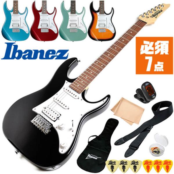 Ibanez（アイバニーズ） エレキギター 初心者セット GRX40 入門 (必須7