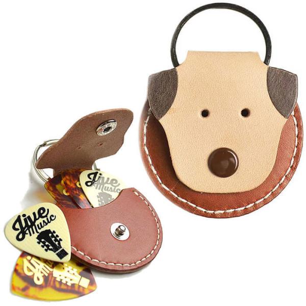 ピックケース ダイキング 手縫い本革 ピック入れ 日本製 犬(Daiking Hand Crafted Leather Pick Case Dog)