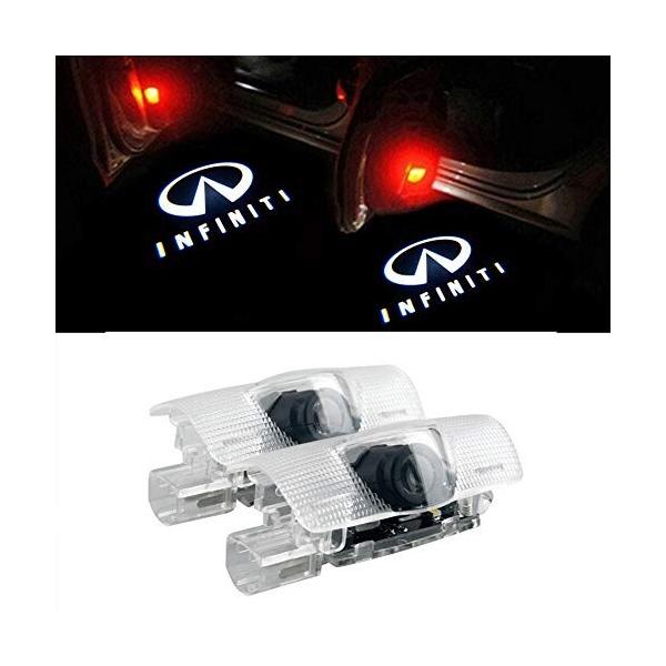 GEEANDLY 車用 カーテシーランプ インフィニティロゴ 高輝度のLEDチップ カーテシライト ドアライト 2個セットド