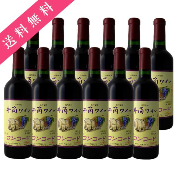井筒ワイン 無添加 コンコード 赤 中口 720ml 2023 新酒 国産ワイン よりどり6本以上送料無料 wine
