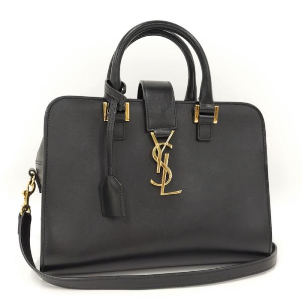 SAINT LAURENT ブラック ハンドバッグ　ベイビーカバス SAINT LAURENT ベイビーカバス 2WAYハンドバッグ レザー ブラック