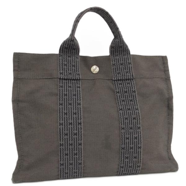 【くーたん】美品　エルメス　エールライン　トートバック　カバス　グレー HERMES（エルメス） トートバッグ エールライン トートPM キャンバス