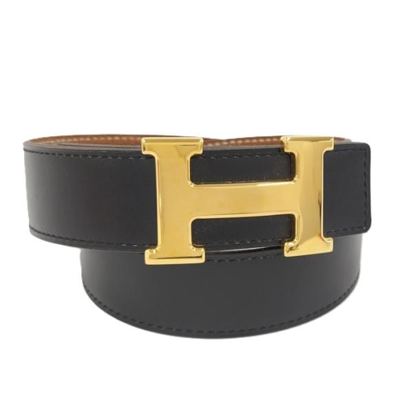 エルメス Hベルト　コンスタンス　◻︎A刻印 ベルト ブラウン　ブラック レザー HERMES コンスタンス Hベルト 70 レザー ブラック ブラウン □G