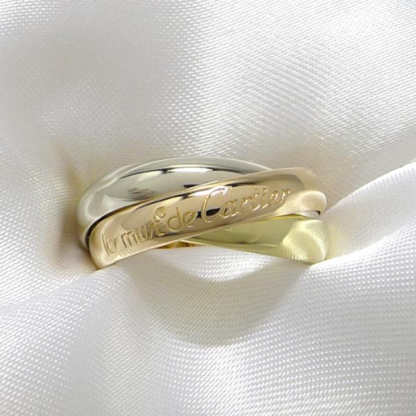 Cartier トリニティリング 750YG WG PG K18YG スリーカラーゴールド 