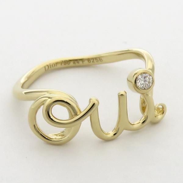 Christian Dior 【中古】Dior OUI リング 指輪 K18YG 1Pダイヤ Christian Dior 【中古】Dior OUI リング 指輪 K18YG 1Pダイヤ
