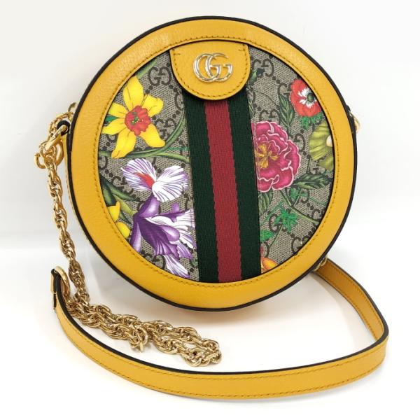 GUCCI チェーン ショルダーバッグ フローラ ロゴ フラワー