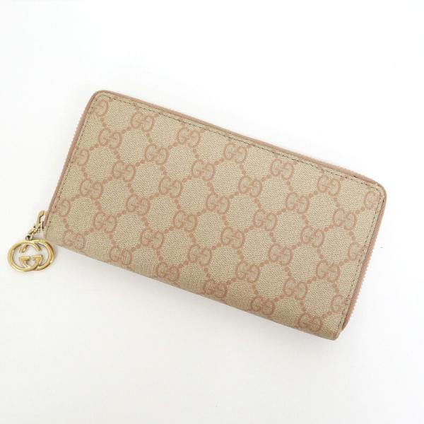GUCCI グッチ ラウンドファスナー長財布 GGスプリーム キャンバス