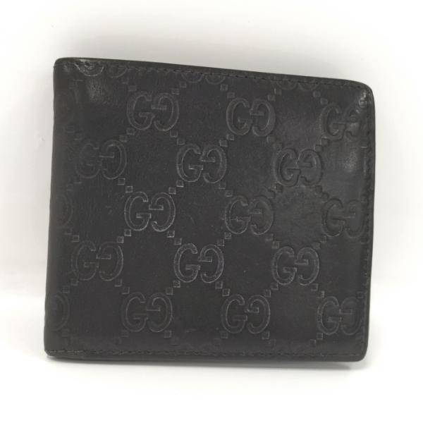 未使用級✨GUCCI グッチ　二つ折り財布　グッチシマ146223 ブラック 未使用級✨GUCCI グッチ 二つ折り財布 グッチシマ146223