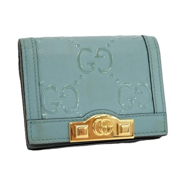 グッチ 長財布 GGキャンバス フラップ シボ革 型押しロゴ レザー ブルー グッチ 長財布 GGキャンバス フラップ シボ革 型押しロゴ レザー ブルー