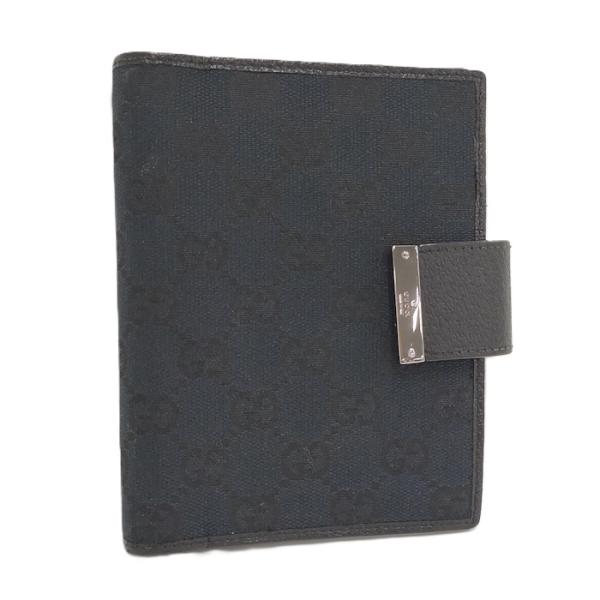 GUCCI（グッチ） 手帳カバー GGキャンバス レザー ブラック 115240