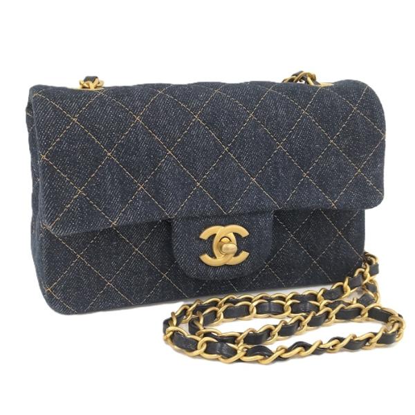 CHANEL マトラッセ20 ショルダーバッグ デニム ネイビー系 A69900 CHANEL（シャネル） マトラッセ20 ショルダーバッグ デニム ネイビー系