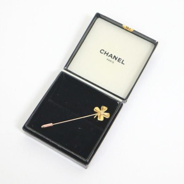 CHANEL シャネル ピンブローチ クローバー 03P ゴールド : JJ