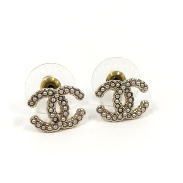 CHANEL（シャネル） ピアス ココマーク フェイクパール メッキ