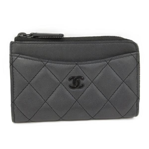 CHANEL コインケース/カードケース ココマーク レザー ブラック